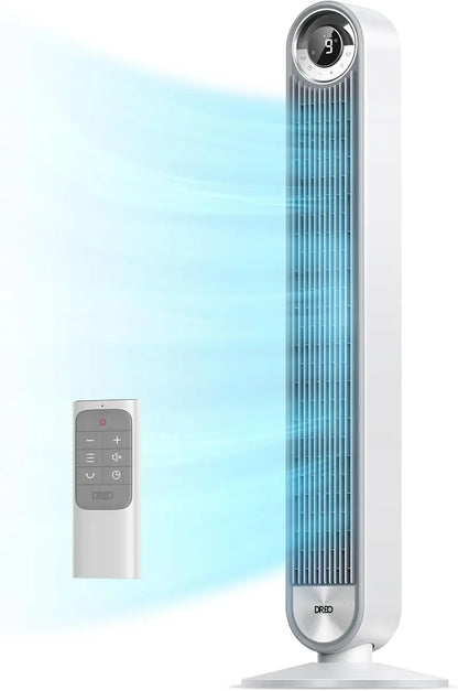 DREO T2 S 42″ Cruiser Pro Tower Fan: 90° Oscillation, Ultra-Quiet 20dB Sleep Mode, DC Motor, Wi-Fi/APP/Voice Control & 12H Timer