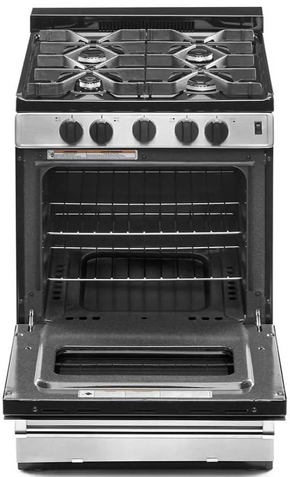 Whirlpool 24-Inch Freestanding Gas Range  ADA-Compliant with Sealed Burners & Stainless Finish