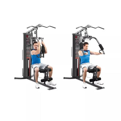 Marcy MWM-990 Home Gym System  150-Lb Weight Stack, Dual-Action Arms, Space-Saving Steel Frame