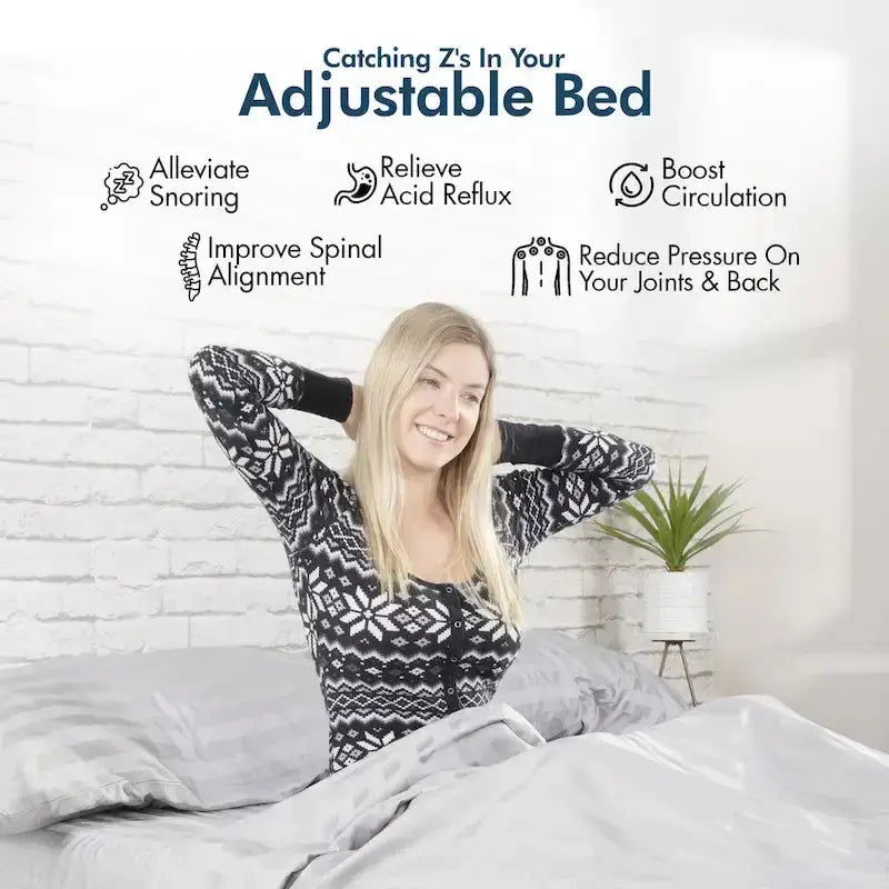 Adjustable Smart Bed Frame with Gel-Infused Memory Foam Mattress, Dual Massage, USB Charging, App & Remote Control