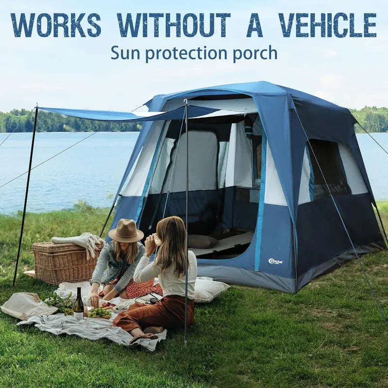 PORTAL 5-Person 2-in-1 SUV Tent  Trunk-Mounted Design with Screened Porch, Windproof Build & Dual Entry Doors