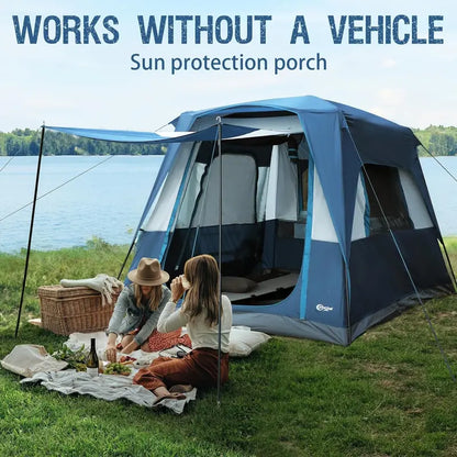 PORTAL 5-Person 2-in-1 SUV Tent  Trunk-Mounted Design with Screened Porch, Windproof Build & Dual Entry Doors