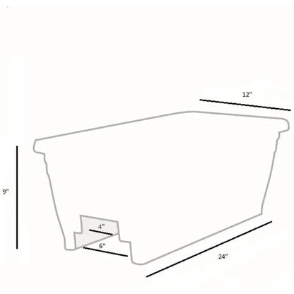 The HC Companies (#SPX24DB0A1) Deck Rail Box Planter, White 24″