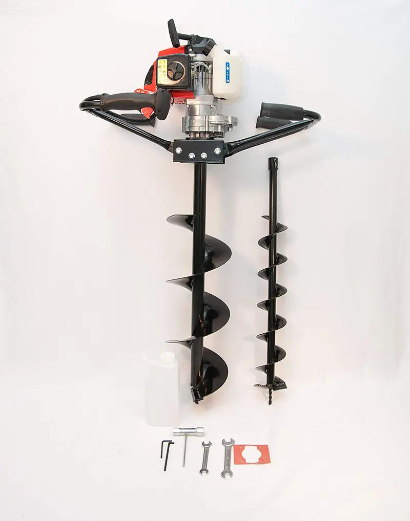 2-Person Handheld Post Hole Digger — 63cc EPA-Certified Gas Earth Auger with 6″ & 10″ Bits