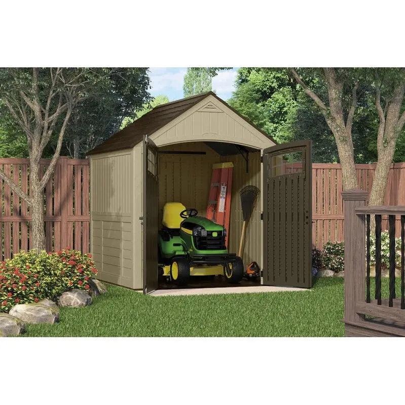 Sutton Resin Storage Shed  7.5 ft. W × 7 ft. D, Low-Maintenance Outdoor Storage Solution