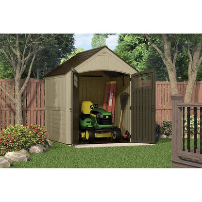 Sutton Resin Storage Shed  7.5 ft. W × 7 ft. D, Low-Maintenance Outdoor Storage Solution