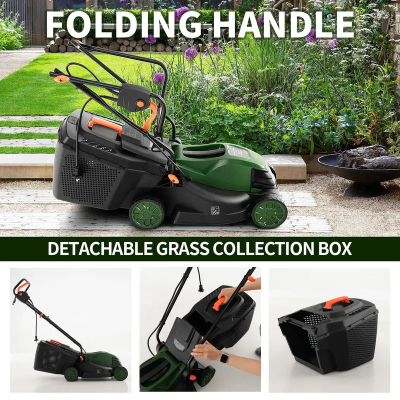 Corded Electric Lawn Mower, 10-Amp 13-Inch 2-in-1 Mulch/Bag Model