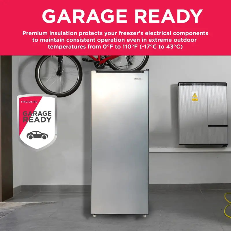 Frigidaire 6.5 Cu. Ft. Upright Freezer  Frost-Free, Adjustable Shelves, White Finish