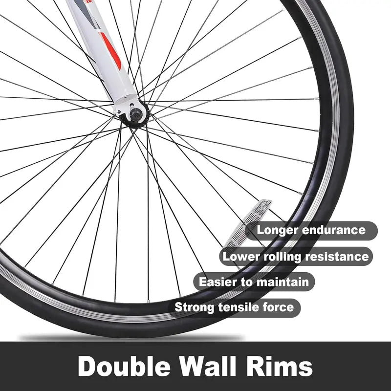 WEIZE 700C Road Commuter Bike  14-Speed Shimano Drop-Bar Hybrid with Caliper Brakes & High-Carbon Steel Frame