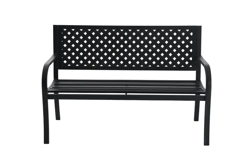 Mainstays Outdoor Durable Steel Bench  Black