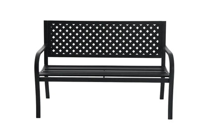 Mainstays Outdoor Durable Steel Bench  Black