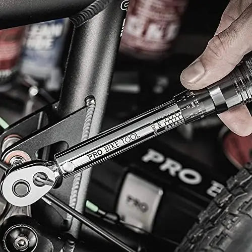 Pro Bike Tool 3/8″ Click Torque Wrench Set 10-60 Nm, Bicycle & Motorcycle Multitool Kit with 1/2″ & 1/4″ Adapters, Extension Bar, Storage Box