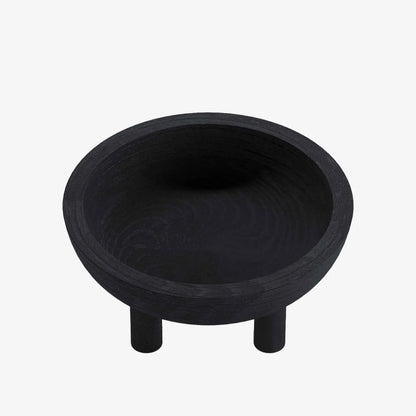 Coupe design en bois sculpt  paulownia noir Montmartre