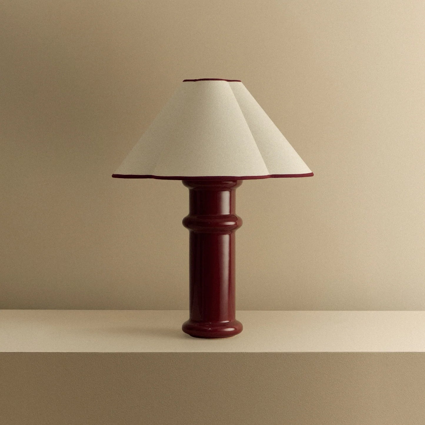 Heath Table Lamp in Port Red