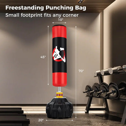 Freestanding Heavy-Duty Boxing Bag with Adjustable Fillable Base