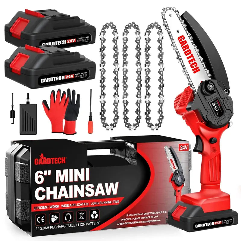 Gardtech 6-Inch Cordless Electric Chain Saw for Portable Pruning and Cutting