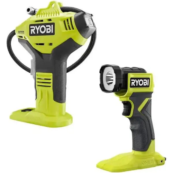RYOBI ONE+ 18V Cordless Combo Kit  High-Pressure Inflator and Bright LED Work Light