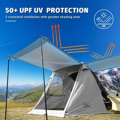 KAMPKEEPER Vehicle-Mounted Tailgate Awning Tent  Compact Shade & Shelter Solution for SUVs, Vans & Pickups