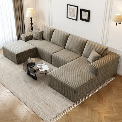 Cloud Modular L-Shaped Sectional Sofa  107.5-Inch Minimalist Corner Lounge with Deep Seating