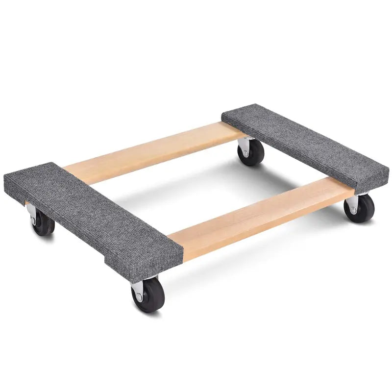 Heavy-Duty Moving Dolly  30″x18″ Carpet-Edged Furniture Transport Cart