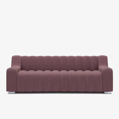 Canap  rose tissu bouclette Garance