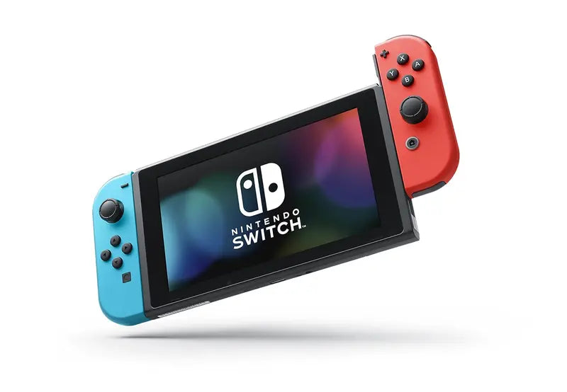 Nintendo Switch Handheld Console  Neon Blue & Red Joy-Con Bundle for Portable Gaming