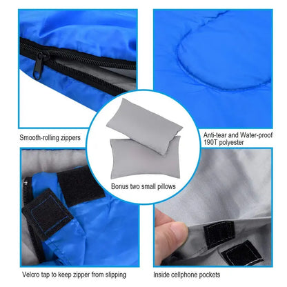 Extra-Large Double Sleeping Bag — Queen-Size Two-Person Design for Adults and Kids
