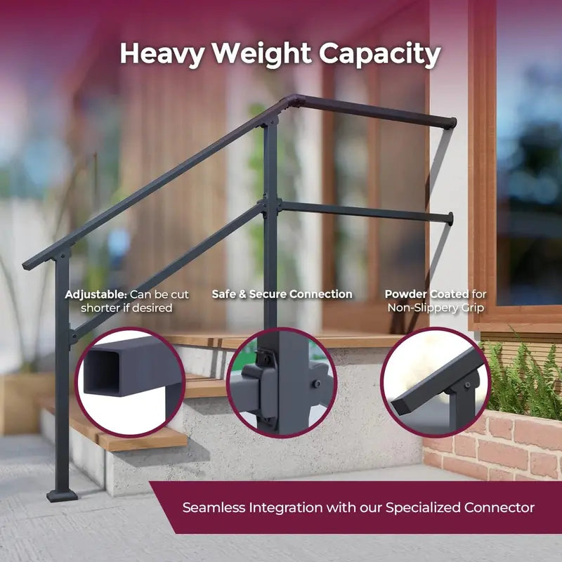 CHR Fence & Rail Outdoor Stair Handrails  Sturdy, Easy Install, Code Compliant, Versatile Use