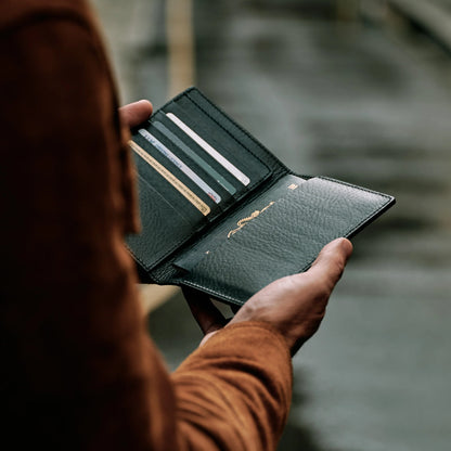 Suede Passport Wallet - Storm Grey