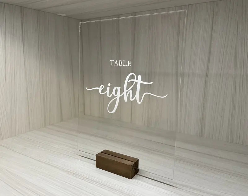 Modern Acrylic Table Number Signs for Events