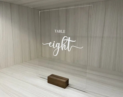 Modern Acrylic Table Number Signs for Events