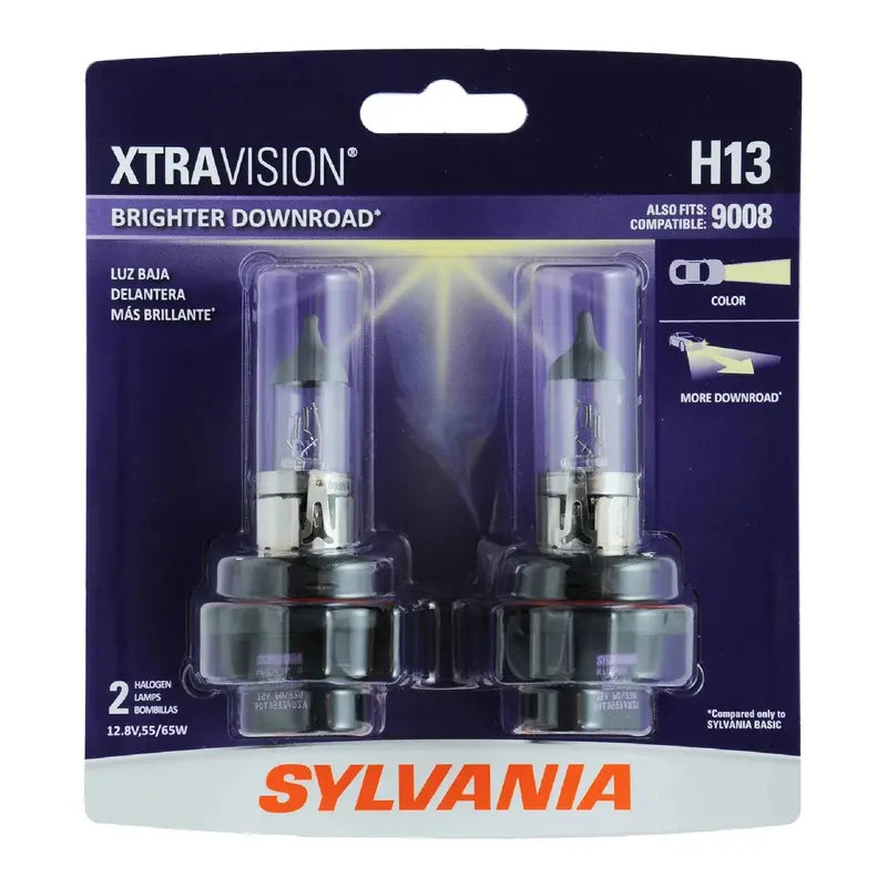 Sylvania XtraVision H13 Halogen Headlight Bulbs (2-Pack)