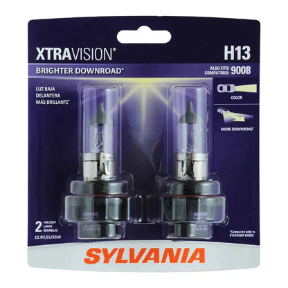 Sylvania XtraVision H13 Halogen Headlight Bulbs (2-Pack)