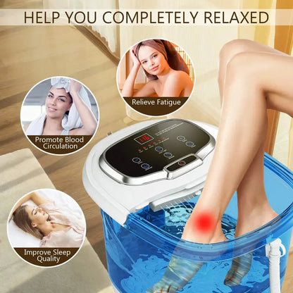 Giantex Heated Foot Spa Massager with Rotating Jets, Temperature Control, and Adjustable Shower Feature