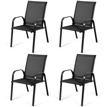 Costway 4-Piece Patio Chair Set  Armrest Garden & Deck Seating