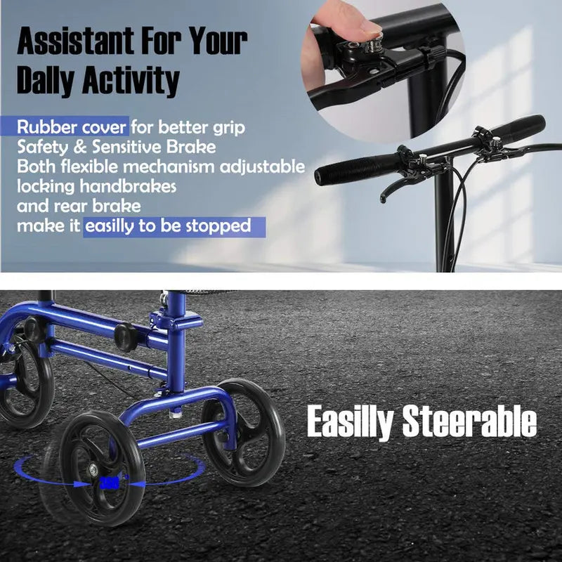 RINKMO Lightweight Steerable Knee Scooter  Budget-Friendly Mobility Walker
