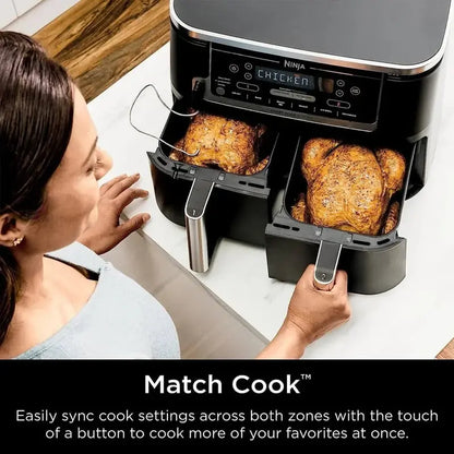 Ninja DZ550 Foodi DualZone Oven  10-Quart 6-in-1 Smart Air Fryer & Roaster