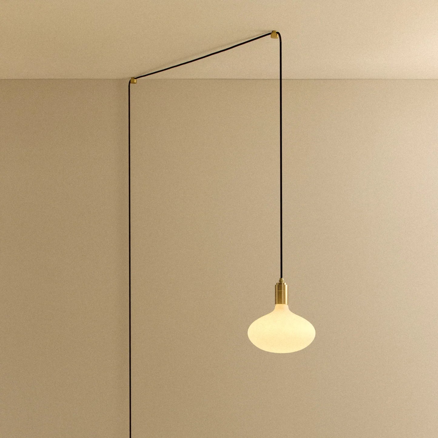 Oval II Plug-In Pendant in Brass