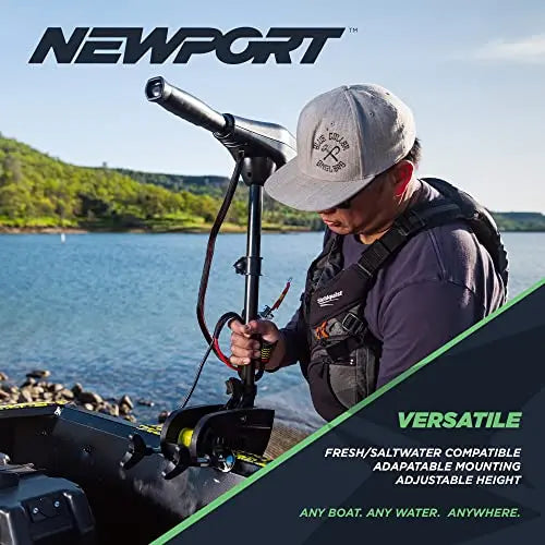 Newport Thrust Saltwater Transom Mounted Trolling Electric Motor w/LED