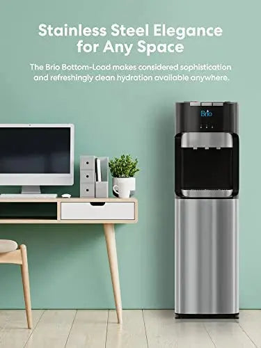 Brio Bottom-Load Water Cooler  Essential Series with Triple-Temp Dispensing