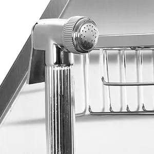 50″ Stainless Steel Dog Wash Station — Professional Grooming Tub with Ramp, Faucet, Spray Wand & Drain Kit