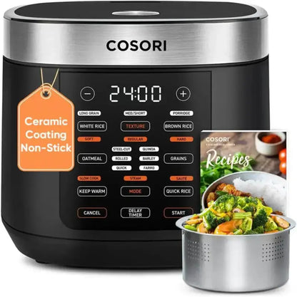 COSORI 10-Cup Rice Cooker  Fuzzy Logic Smart Rice Maker with 24-Hour Keep Warm & 18 Presets