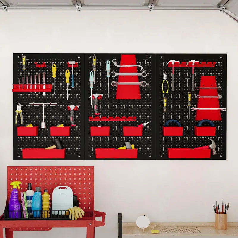 Heavy-Duty Utility Tool Storage Board  Modular Garage & Workshop Organizer Kit