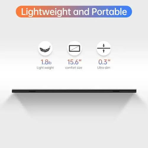 ForHelp 15.6inch Portable Monitor,1080P USB-C HDMI Second External Monitor for Laptop