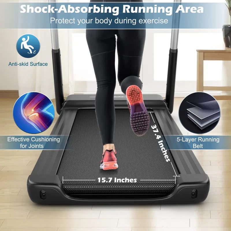 2.25 HP Compact Folding Treadmill  Superfit Model with LED Display & Smart App Control