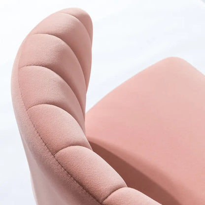 14 Karat Home Luna Velvet Side Chair for Bedroom or Living Room in Pink