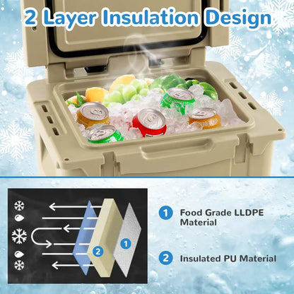 45-Quart Heavy-Duty Cooler  Ice Retention Up to 5 Days