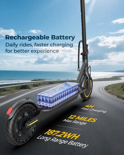 High-Performance Electric Scooter  350W/500W Dual-Mode Motor, 22 MPH Max Speed, Extended-Range Commuting
