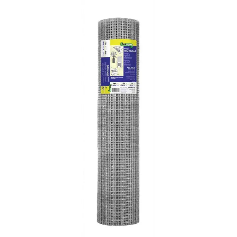 48″ × 100′ Steel Hardware Cloth  1/2″ Mesh Roll for Fencing, Animal Enclosures, or DIY Projects