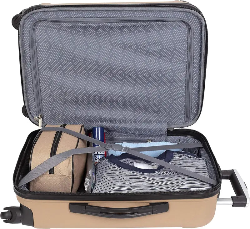 Coolife Lilac Hardside Luggage Set  4-Piece Expandable Spinner Suitcase Collection